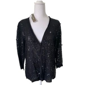 Women’s Black Sequined Cardigan from Chico’s